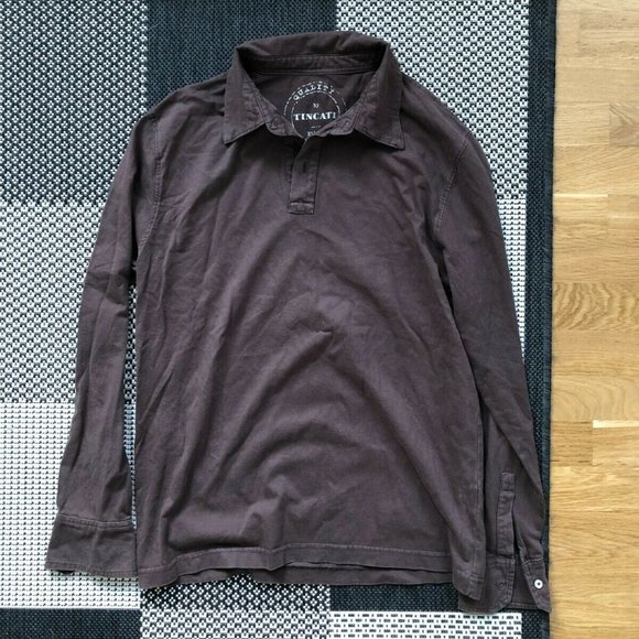 TINCATI Coffee Brown Polo Shirt Pullover, 100% Cotton (Italian), Size Medium - Picture 5 of 16